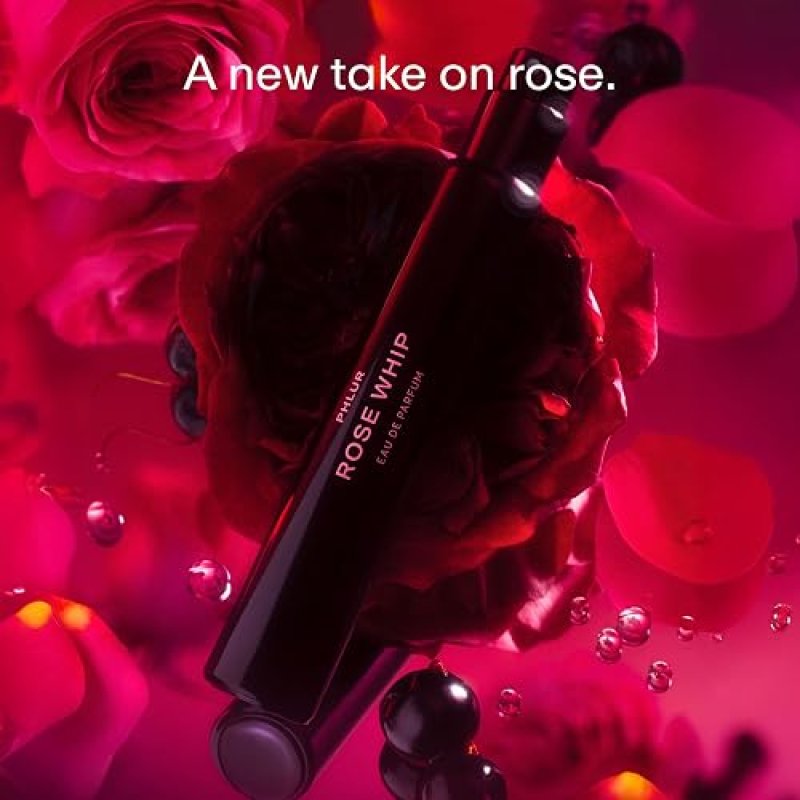 PHLUR ROSE WHIP EAU DE PARFUM 9.5ML FLORAL AMBER UNISEX PERFUME WITH BLACK CURRANT MUSK