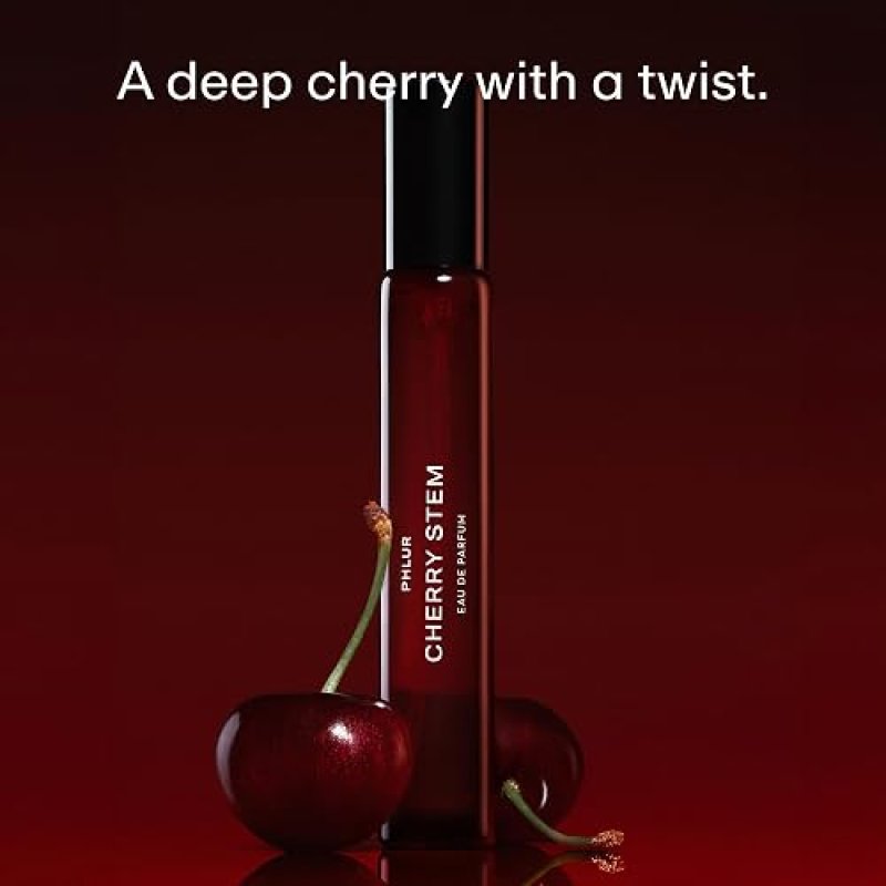 PHLUR CHERRY STEM UNISEX PERFUME 9.5ML BLACK CHERRY, CARAMEL, ORANGE BRANDY JASMINE SCENT