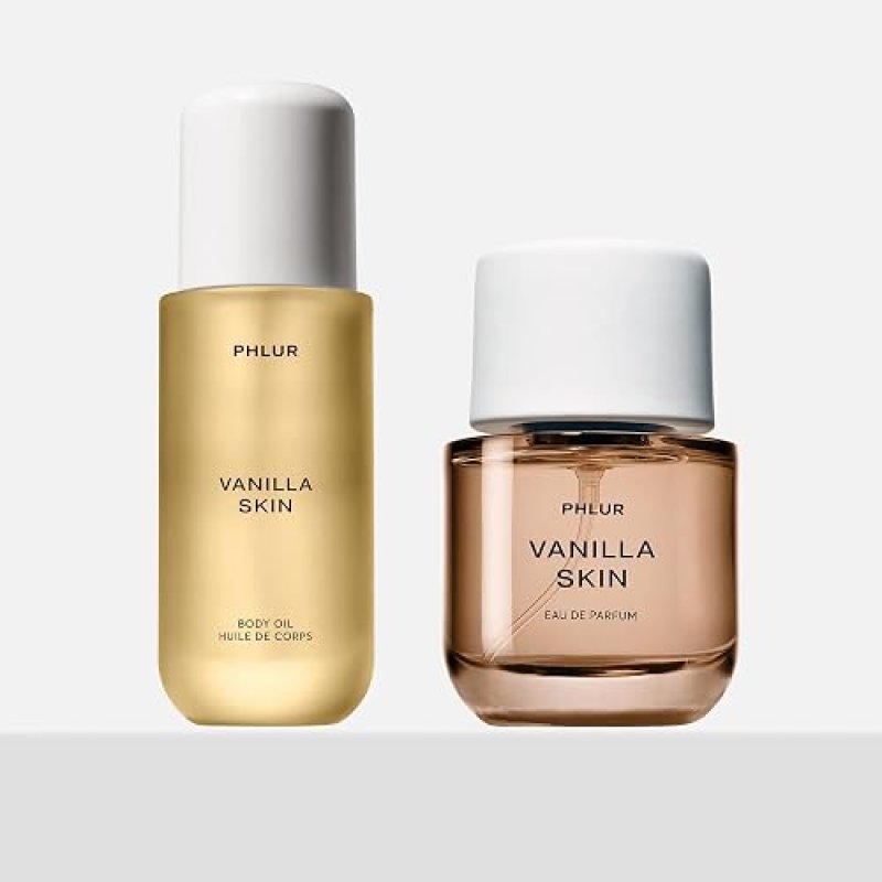 PHLUR VANILLA SKIN PERFUME 50ML BODY OIL 4OZ - DAILY RITUAL DUO FOR NOURISHED SKIN