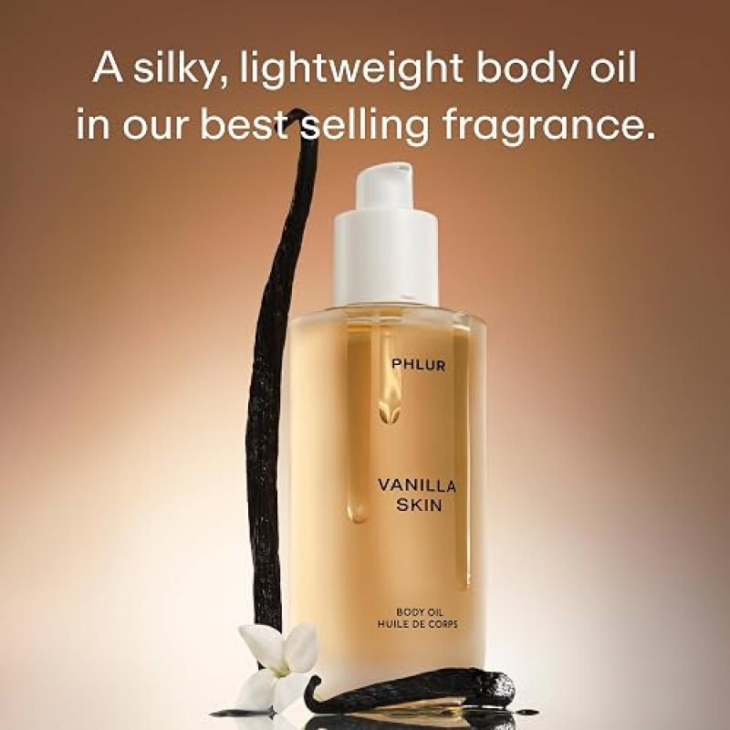 PHLUR VANILLA SKIN PERFUME 50ML BODY OIL 4OZ - DAILY RITUAL DUO FOR NOURISHED SKIN