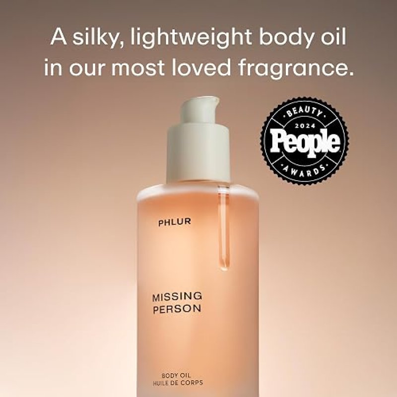 PHLUR MISSING PERSON EAU DE PARFUM 50ML BODY OIL 4OZ WITH BERGAMOT, MUSK, ORANGE, SANDALWOOD