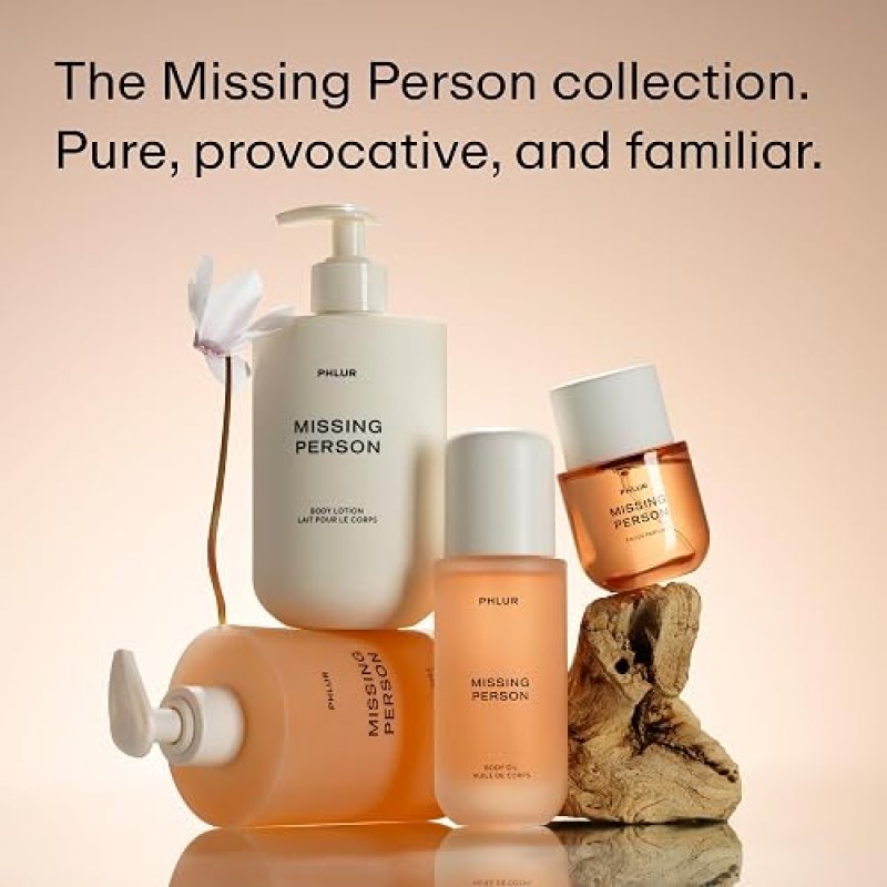 PHLUR MISSING PERSON EAU DE PARFUM 50ML BODY OIL 4OZ WITH BERGAMOT, MUSK, ORANGE, SANDALWOOD