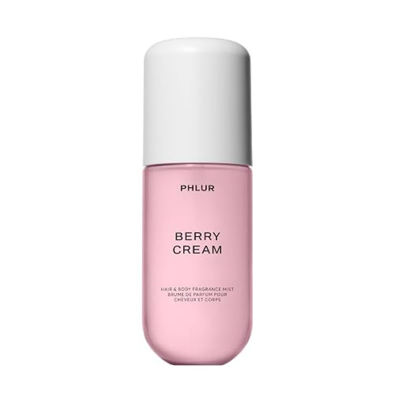 PHLUR BERRY CREAM BODY MIST 3OZ SWEET BERRIES VANILLA HAIR BODY PERFUME SPRAY