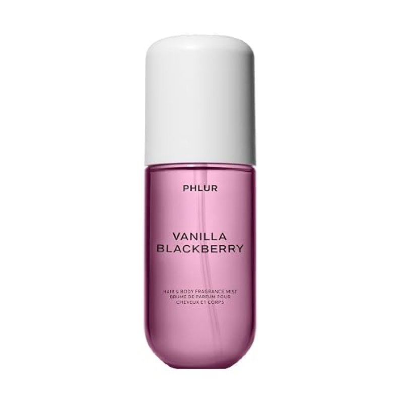 PHLUR VANILLA BLACKBERRY BODY MIST 3OZ HAIR BODY SPRAY WITH RASPBERRY BLOSSOM AMBER SCENT