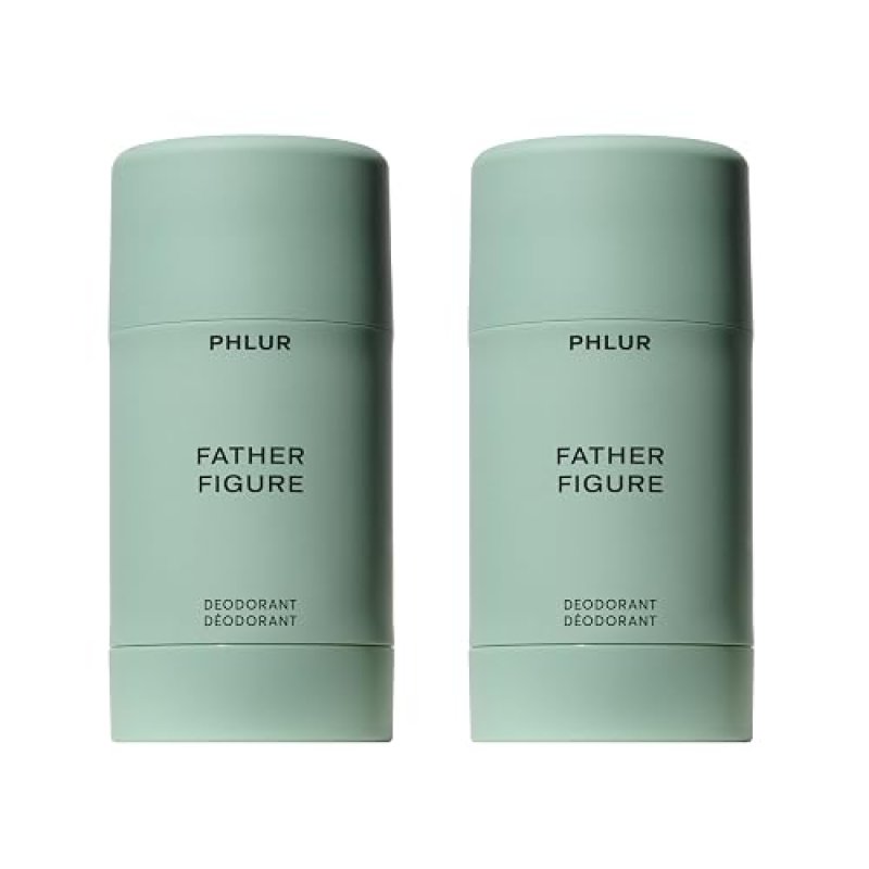 PHLUR FATHER FIGURE NATURAL DEODORANT STICK 1.76 OZ 2-PACK ALUMINUM-FREE, LONG-LASTING SCENT