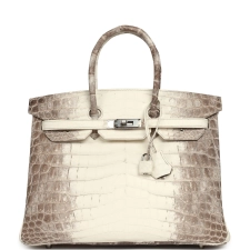 HERMèS BIRKIN 35 HIMALAYA NILOTICUS CROCODILE PALLADIUM HARDWARE