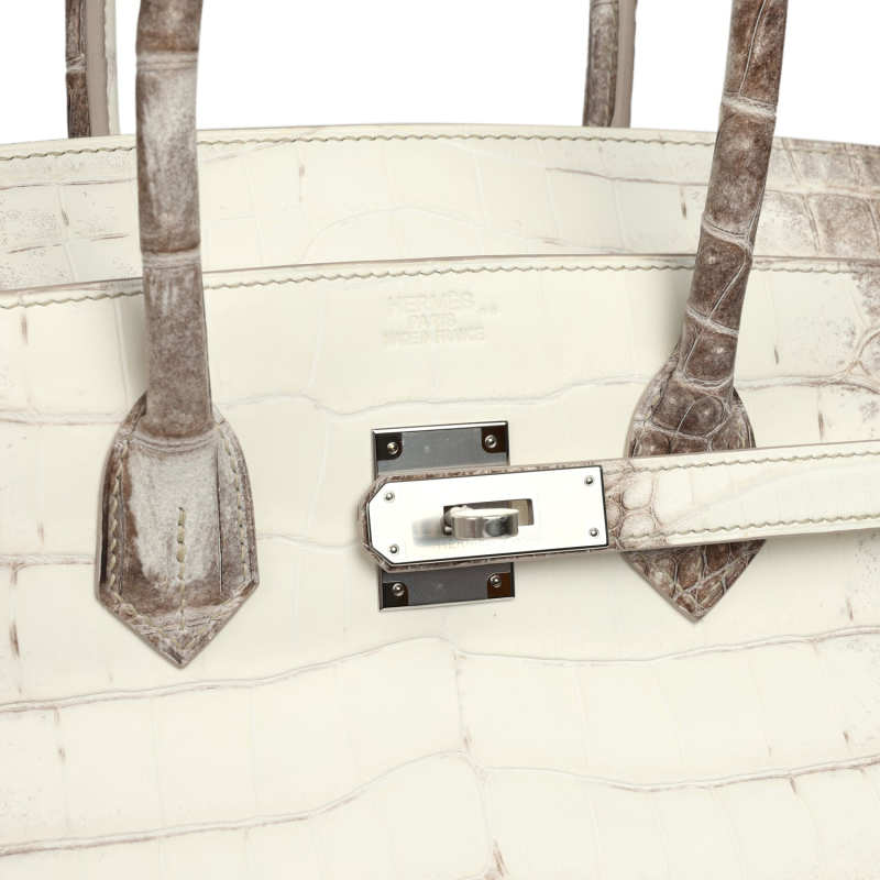 HERMèS BIRKIN 35 HIMALAYA NILOTICUS CROCODILE PALLADIUM HARDWARE
