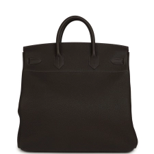 HERMèS HAC BIRKIN 40 BAI BRUN TOGO PALLADIUM HARDWARE