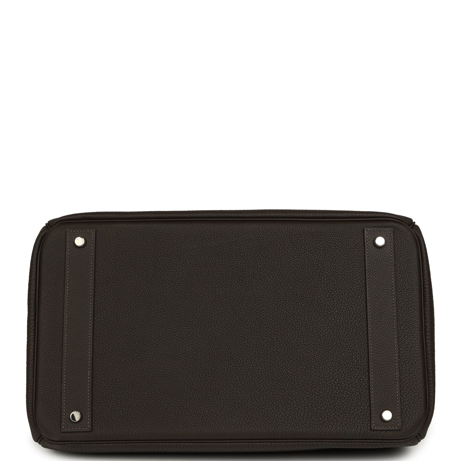HERMèS HAC BIRKIN 40 BAI BRUN TOGO PALLADIUM HARDWARE
