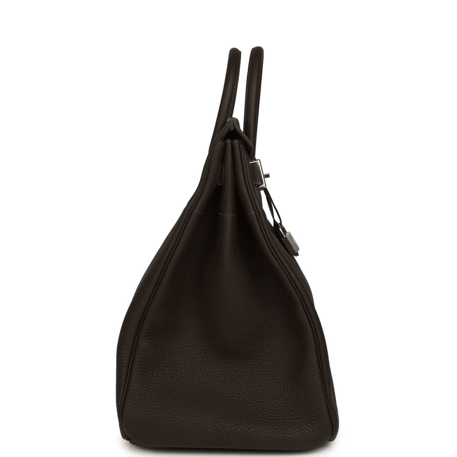 HERMèS HAC BIRKIN 40 BAI BRUN TOGO PALLADIUM HARDWARE