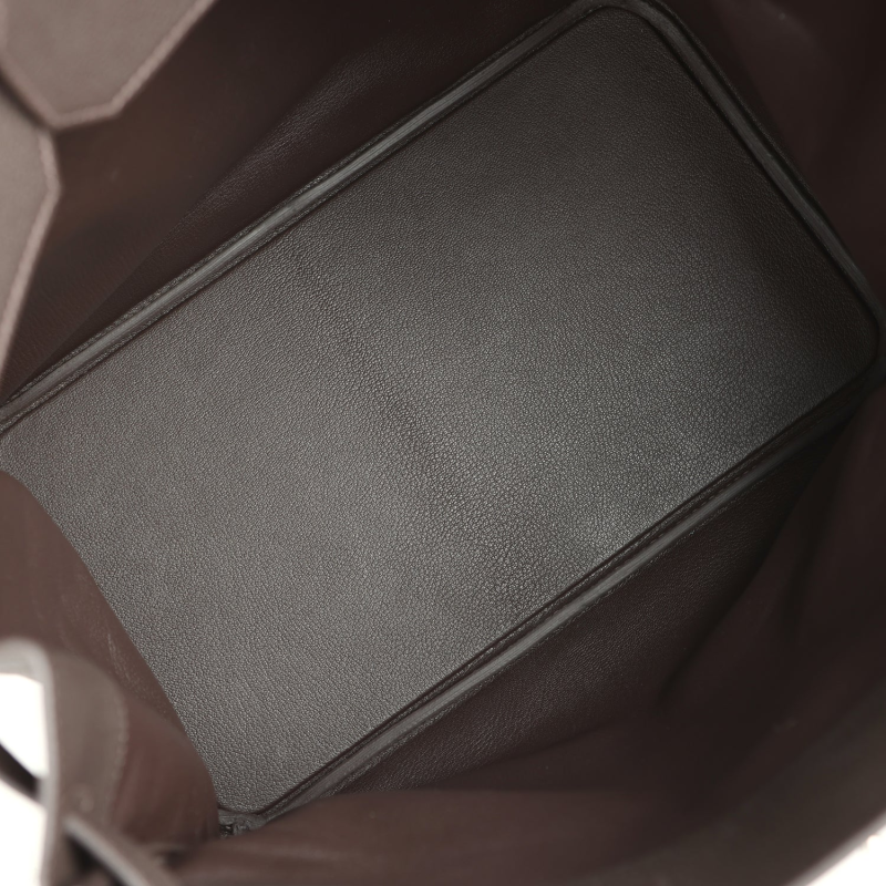 HERMèS HAC BIRKIN 40 BAI BRUN TOGO PALLADIUM HARDWARE