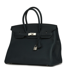HERMèS BIRKIN 35 VERT ROUSSEAU TOGO PALLADIUM HARDWARE