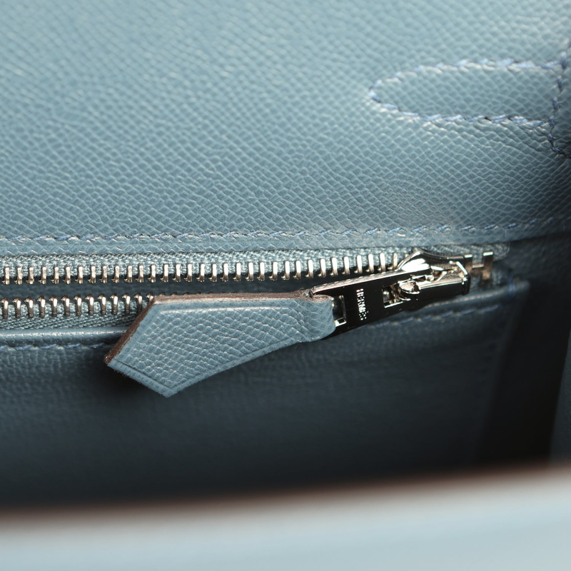 HERMèS KELLY SELLIER 25 BLEU TEMPETTE MADAME PALLADIUM HARDWARE