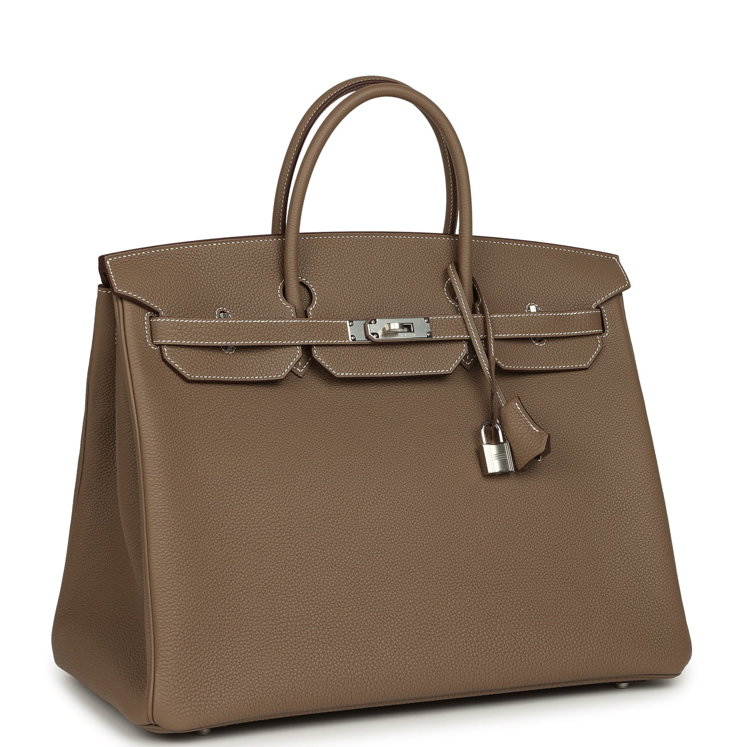 HERMèS BIRKIN 40 ETOUPE TOGO PALLADIUM HARDWARE