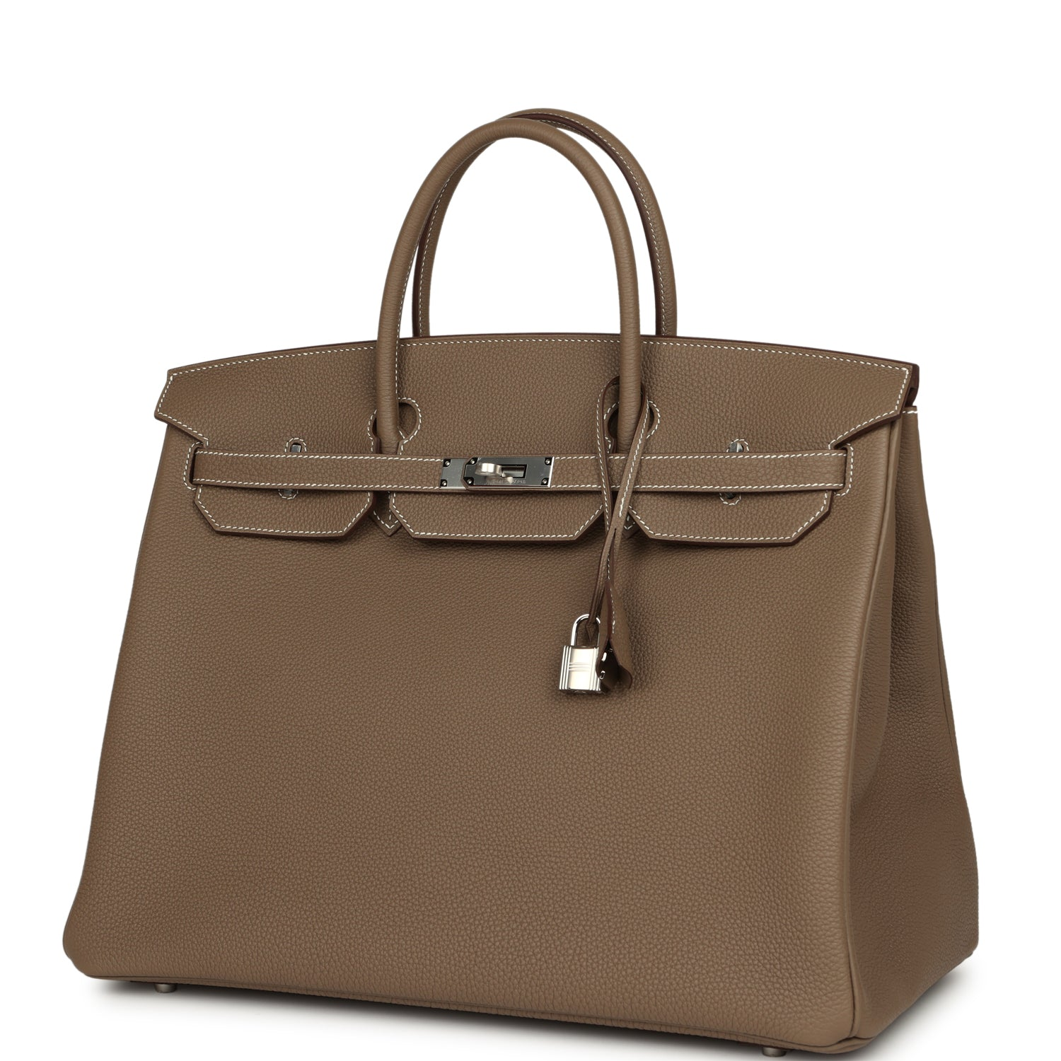 HERMèS BIRKIN 40 ETOUPE TOGO PALLADIUM HARDWARE