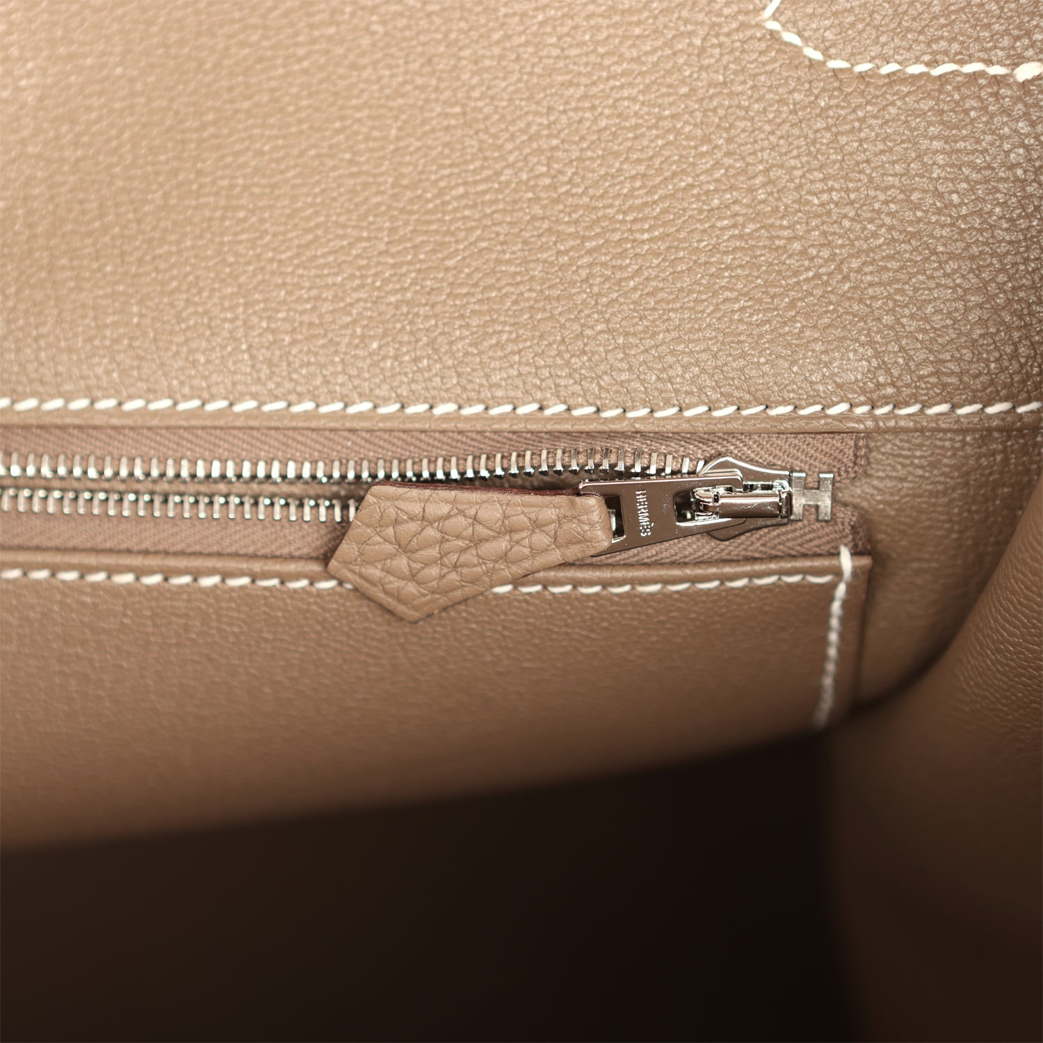 HERMèS BIRKIN 40 ETOUPE TOGO PALLADIUM HARDWARE