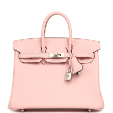 HERMèS SPECIAL ORDER (HSS) BIRKIN 25 ROSE SAKURA VERSO SWIFT BRUSHED PALLADIUM HARDWARE