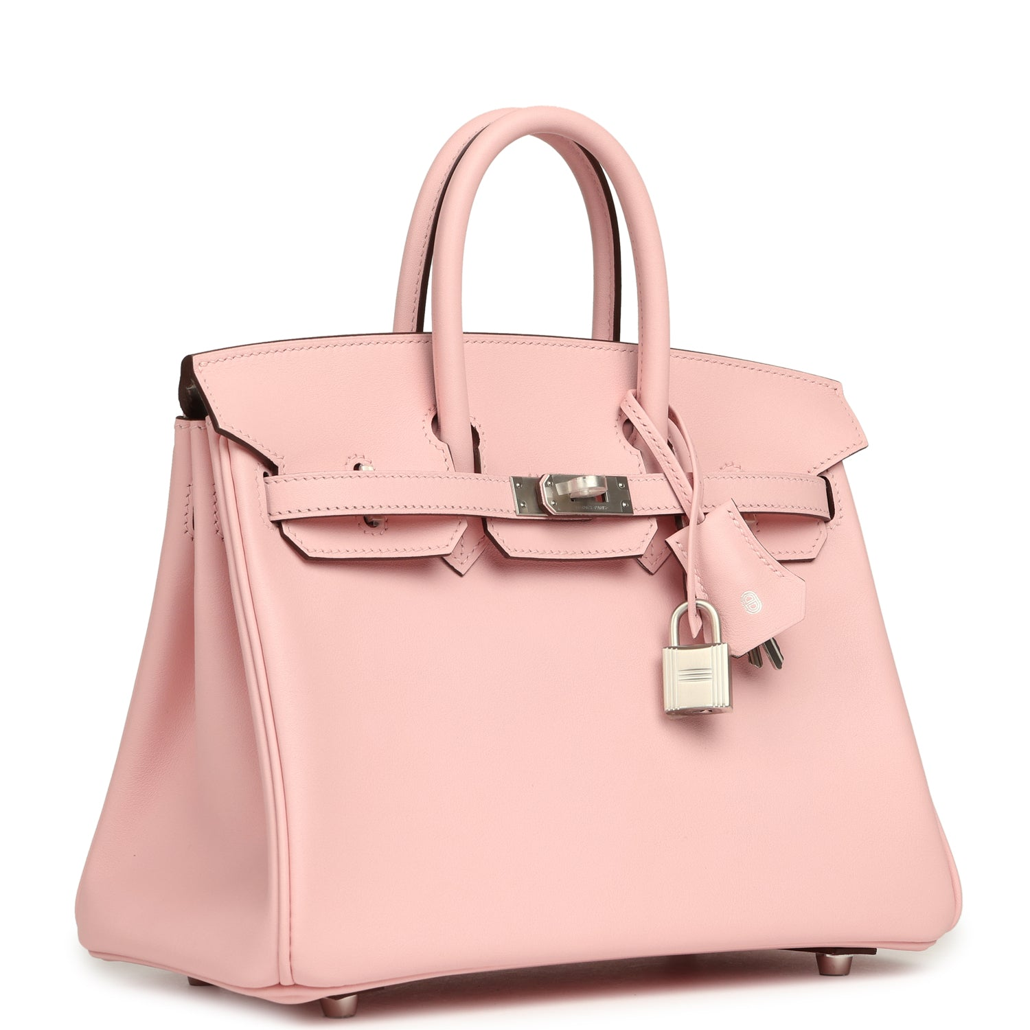 HERMèS SPECIAL ORDER (HSS) BIRKIN 25 ROSE SAKURA VERSO SWIFT BRUSHED PALLADIUM HARDWARE