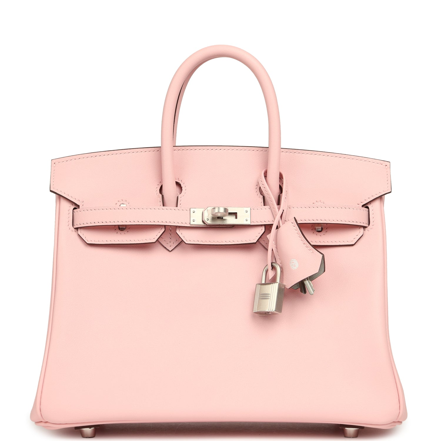 HERMèS SPECIAL ORDER (HSS) BIRKIN 25 ROSE SAKURA VERSO SWIFT BRUSHED PALLADIUM HARDWARE
