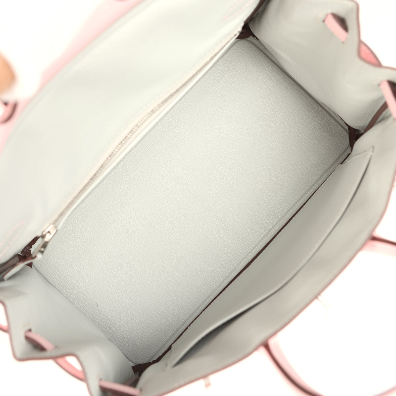 HERMèS SPECIAL ORDER (HSS) BIRKIN 25 ROSE SAKURA VERSO SWIFT BRUSHED PALLADIUM HARDWARE