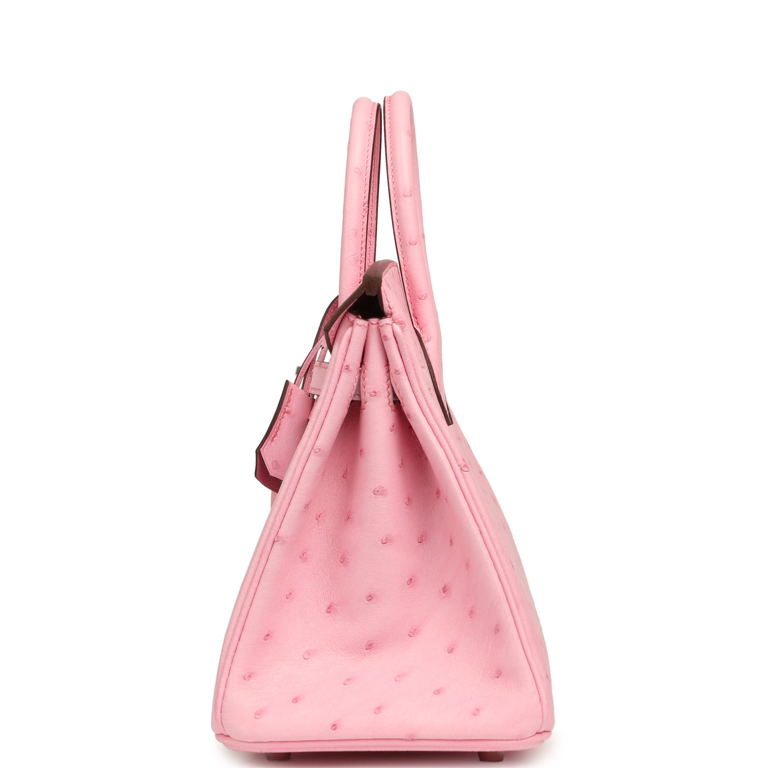 HERMèS BIRKIN 25 BUBBLEGUM OSTRICH BOREAL PALLADIUM HARDWARE