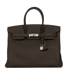 HERMèS BIRKIN 35 VERT LODEN TOGO PERMABRASS HARDWARE