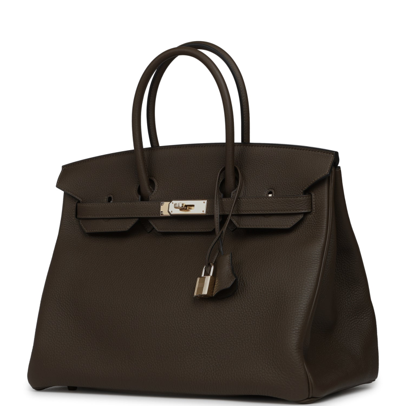HERMèS BIRKIN 35 VERT LODEN TOGO PERMABRASS HARDWARE