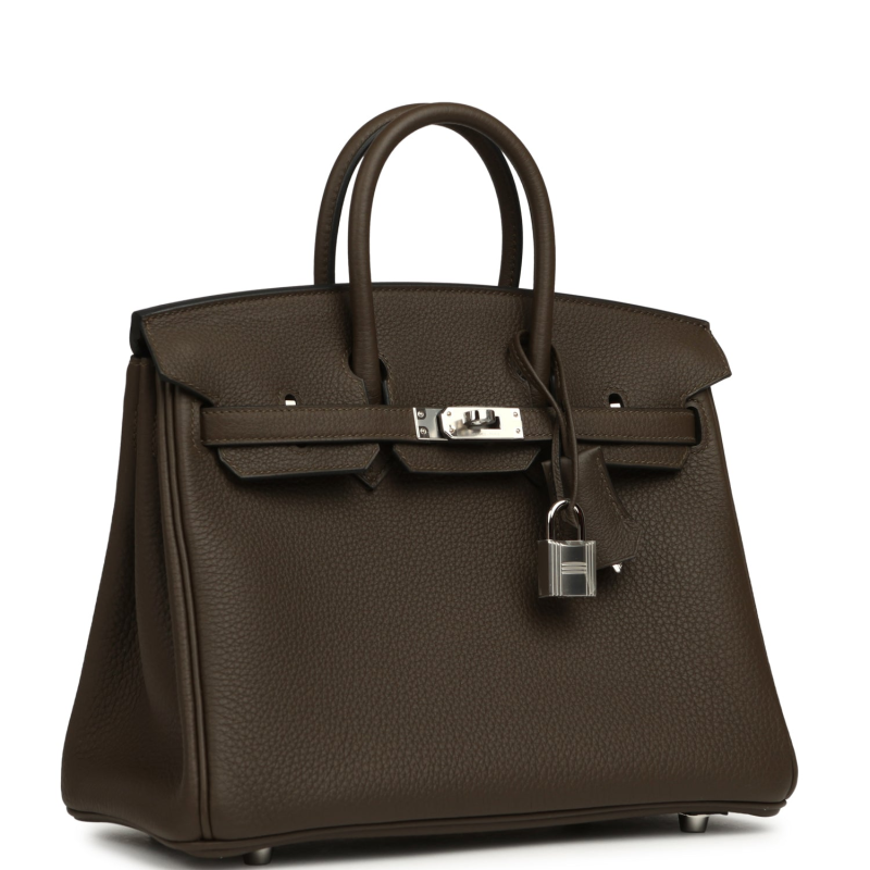 HERMèS BIRKIN 25 VERT LODEN TOGO PALLADIUM HARDWARE