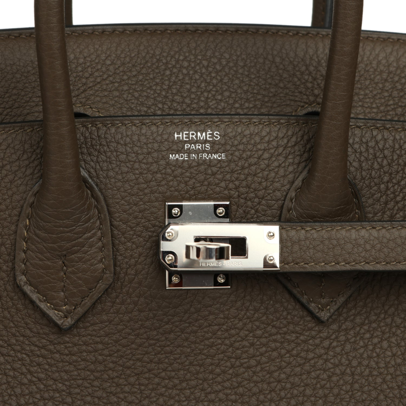 HERMèS BIRKIN 25 VERT LODEN TOGO PALLADIUM HARDWARE