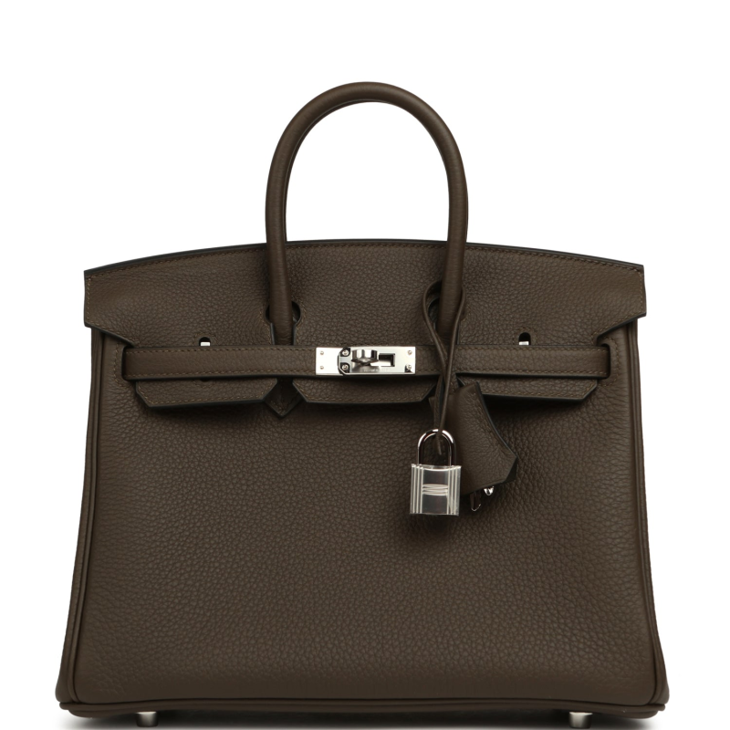 HERMèS BIRKIN 25 VERT LODEN TOGO PALLADIUM HARDWARE