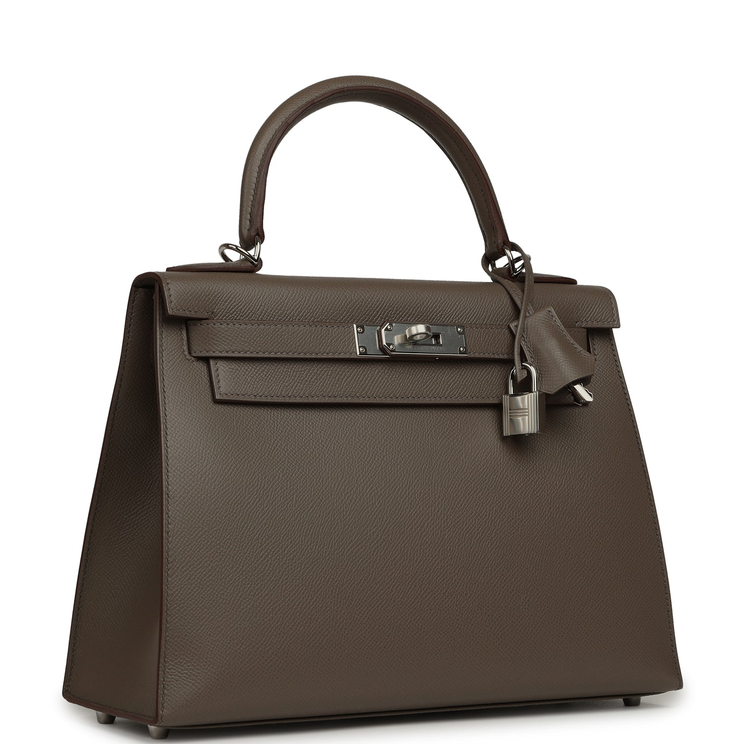 HERMèS KELLY SELLIER 28 ETAIN EPSOM PALLADIUM HARDWARE