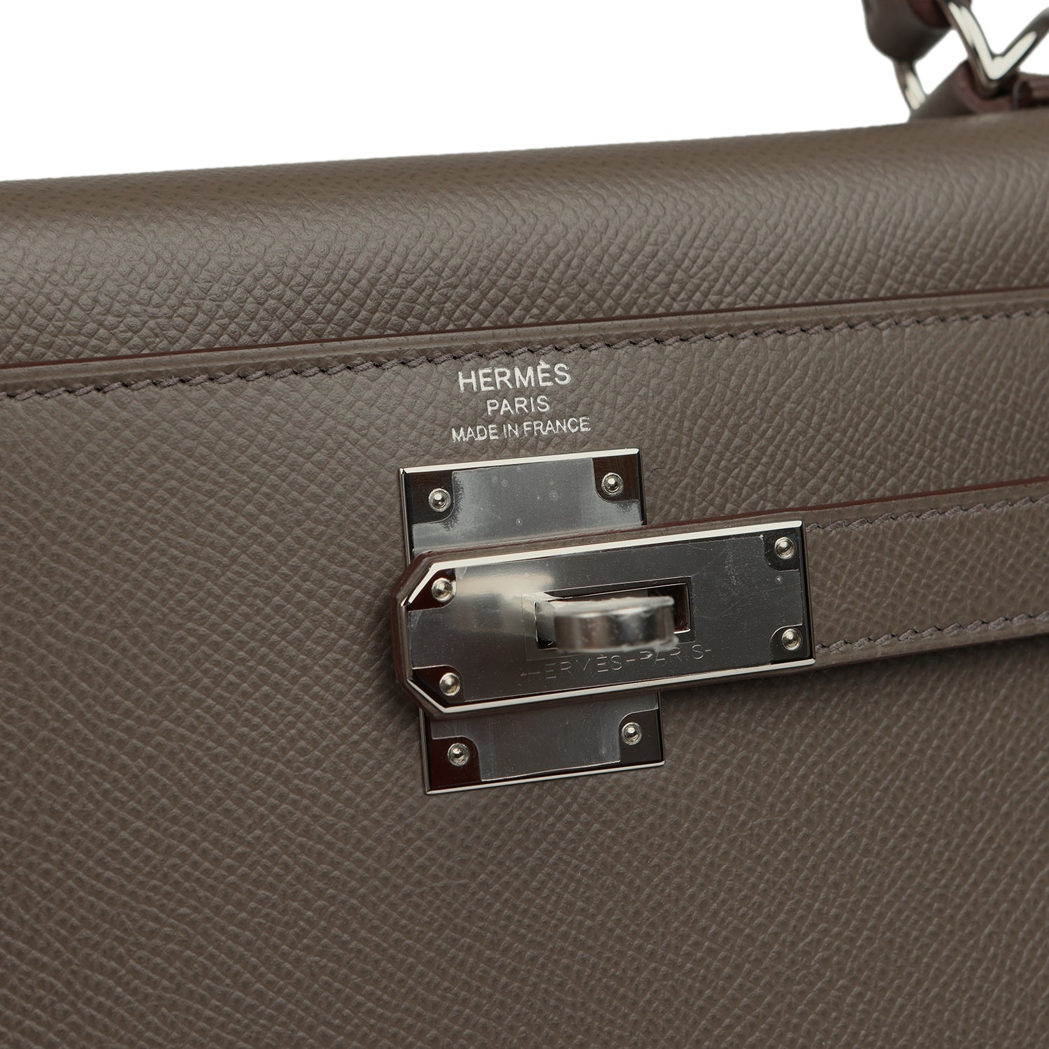 HERMèS KELLY SELLIER 28 ETAIN EPSOM PALLADIUM HARDWARE