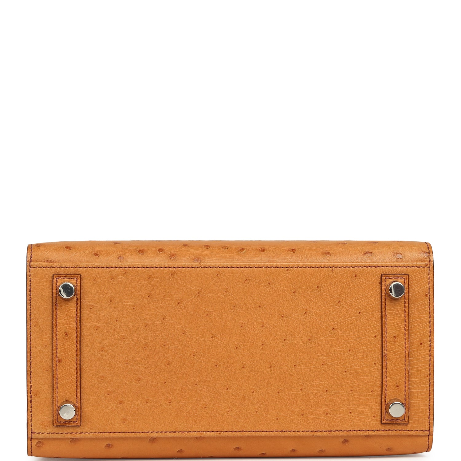 HERMèS BIRKIN SELLIER 25 GOLD OSTRICH PALLADIUM HARDWARE