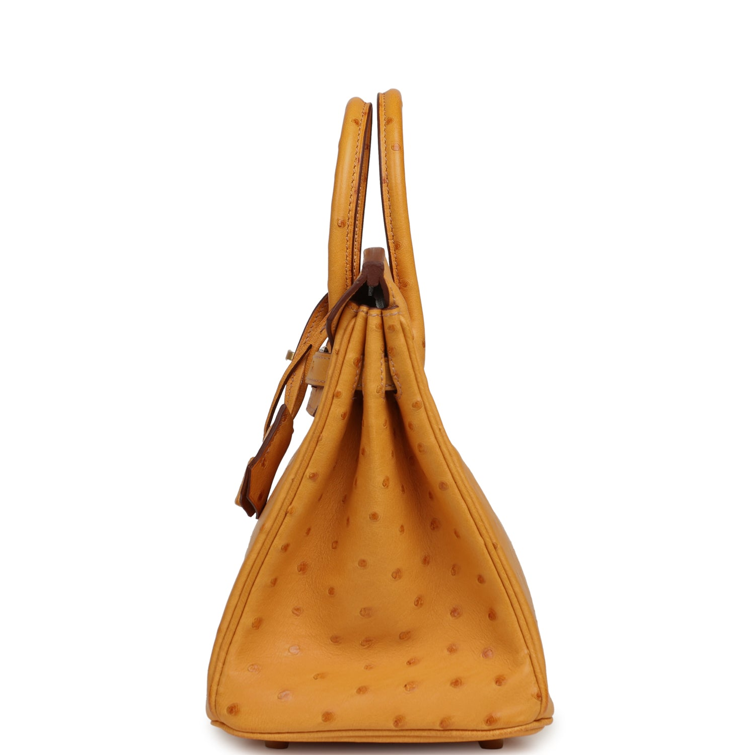 HERMèS BIRKIN 25 SAFRAN OSTRICH GOLD HARDWARE