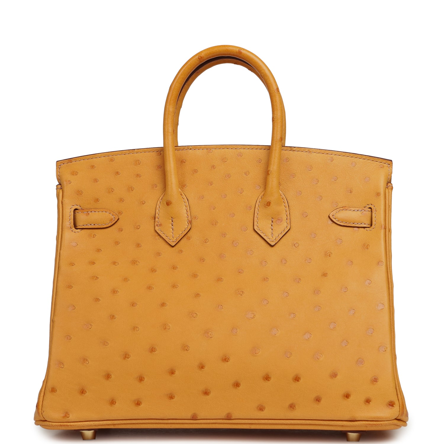 HERMèS BIRKIN 25 SAFRAN OSTRICH GOLD HARDWARE