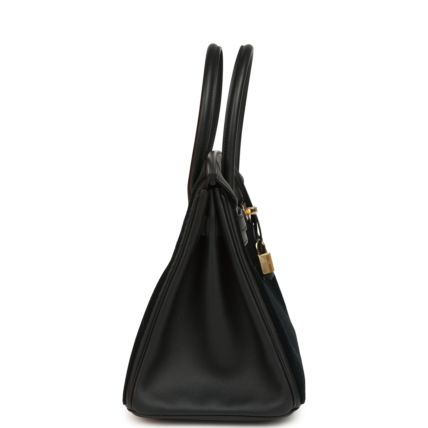 HERMèS BIRKIN 30 COTE-A-COTE TUFFETAGE, BLACK SWIFT PERMABRASS HARDWARE