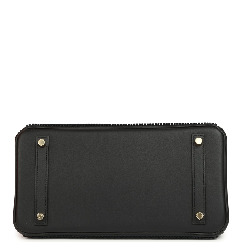 HERMèS BIRKIN 30 COTE-A-COTE TUFFETAGE, BLACK SWIFT PERMABRASS HARDWARE