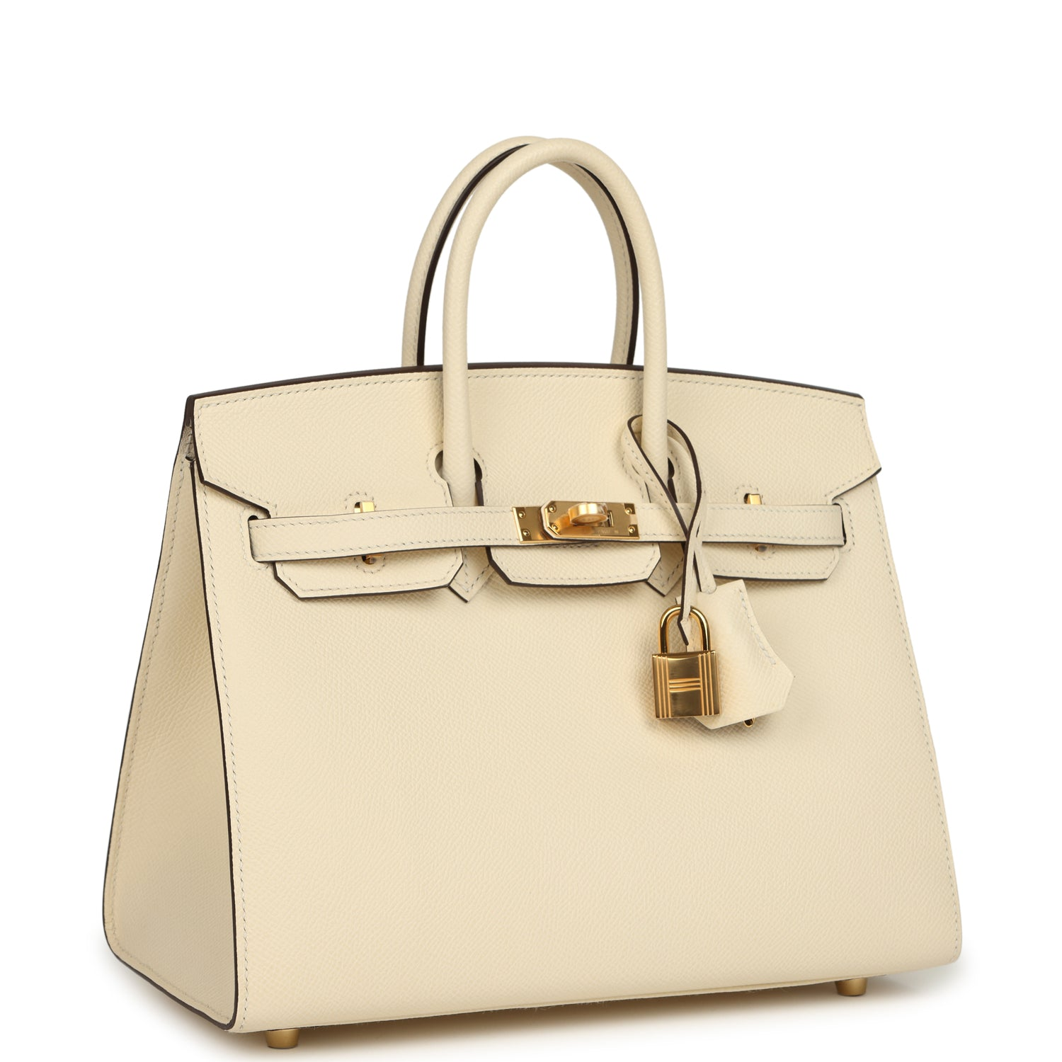 HERMèS BIRKIN SELLIER 25 NATA EPSOM GOLD HARDWARE