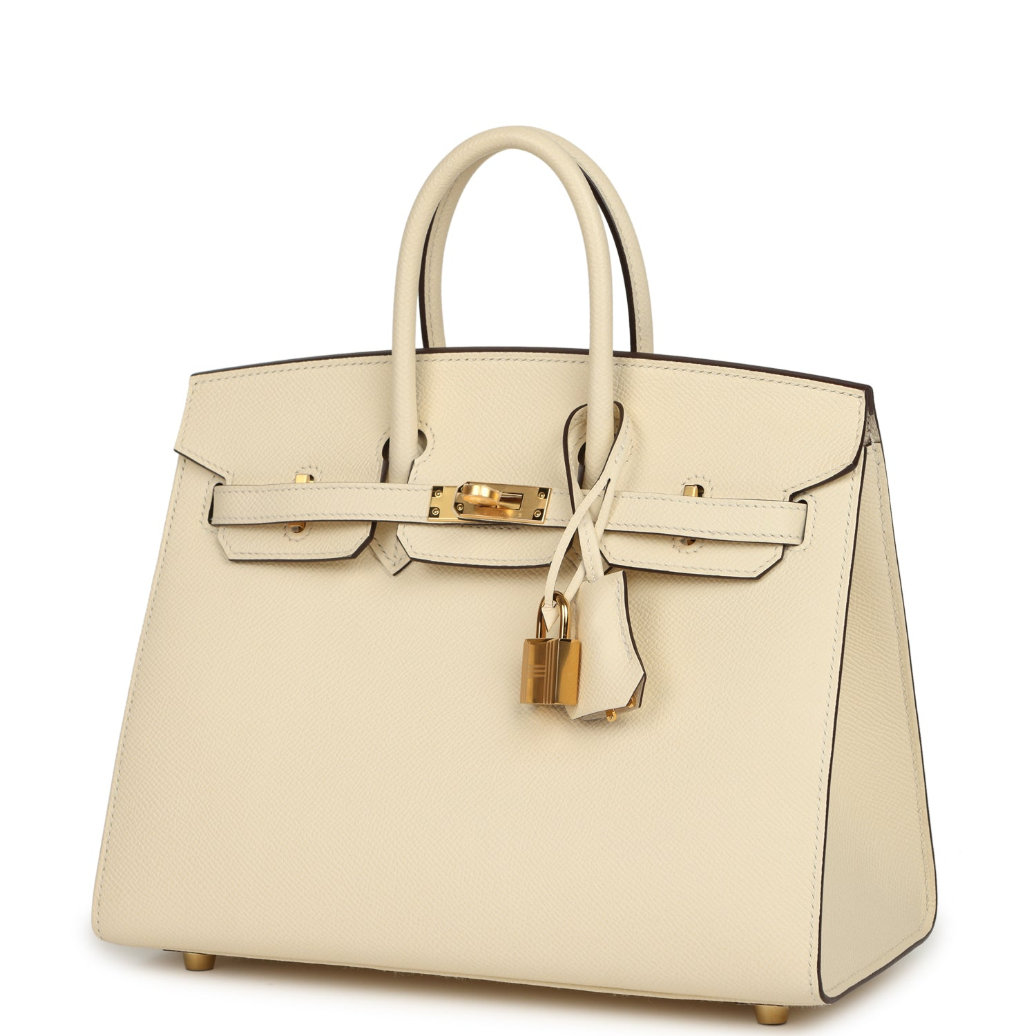 HERMèS BIRKIN SELLIER 25 NATA EPSOM GOLD HARDWARE