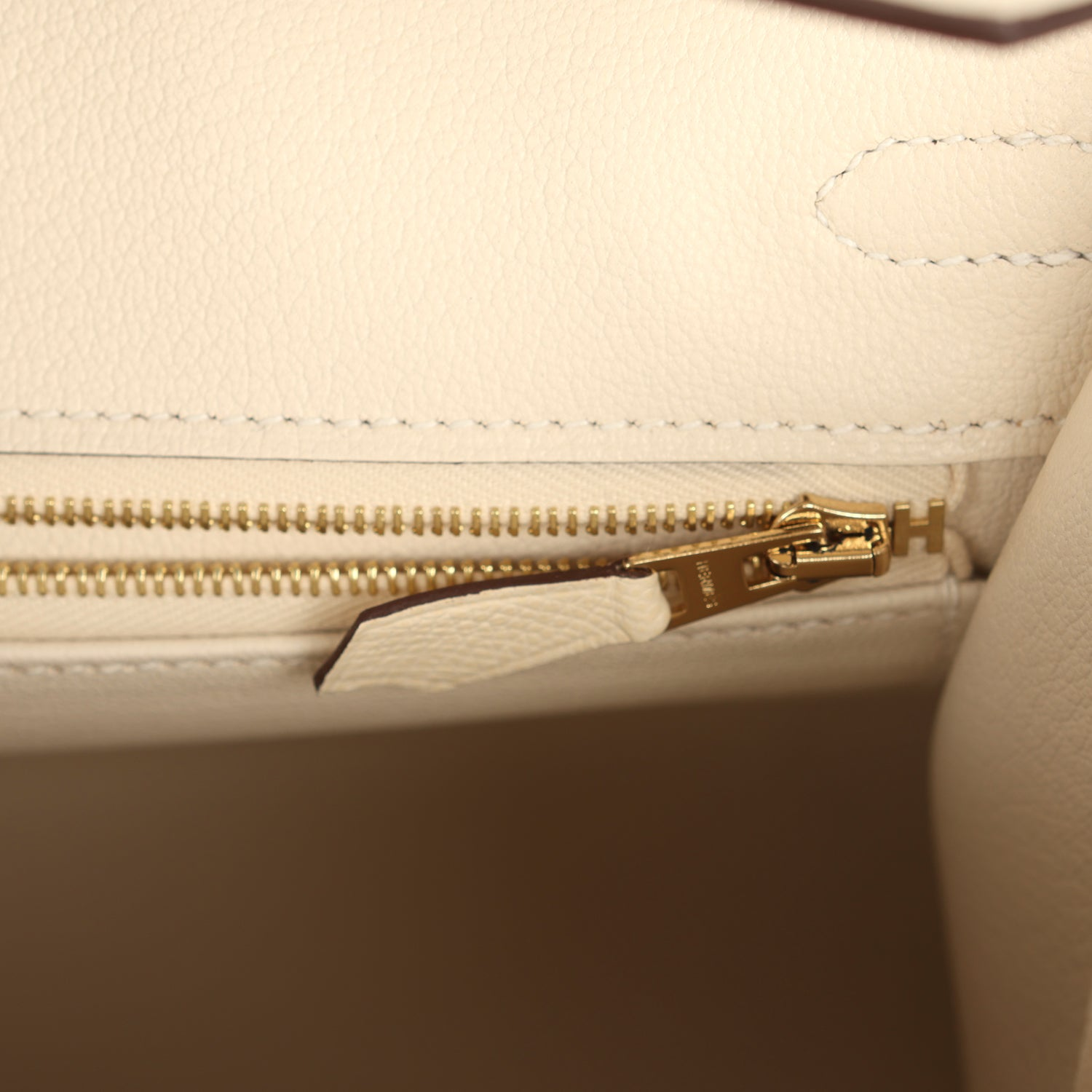 HERMèS BIRKIN SELLIER 25 NATA EPSOM GOLD HARDWARE