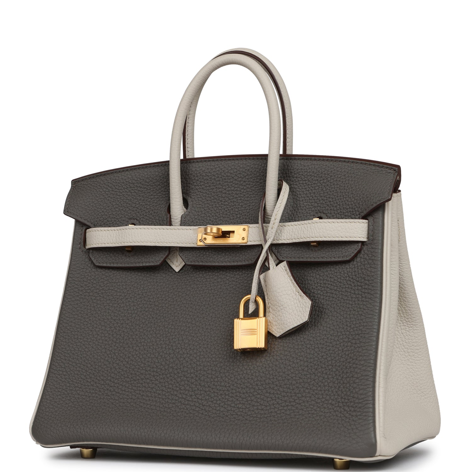 HERMèS SPECIAL ORDER (HSS) BIRKIN 25 ETAIN, CRAIE TOGO BRUSHED GOLD HARDWARE