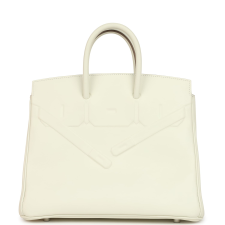HERMèS BIRKIN SHADOW 25 MUSHROOM SWIFT PALLADIUM HARDWARE