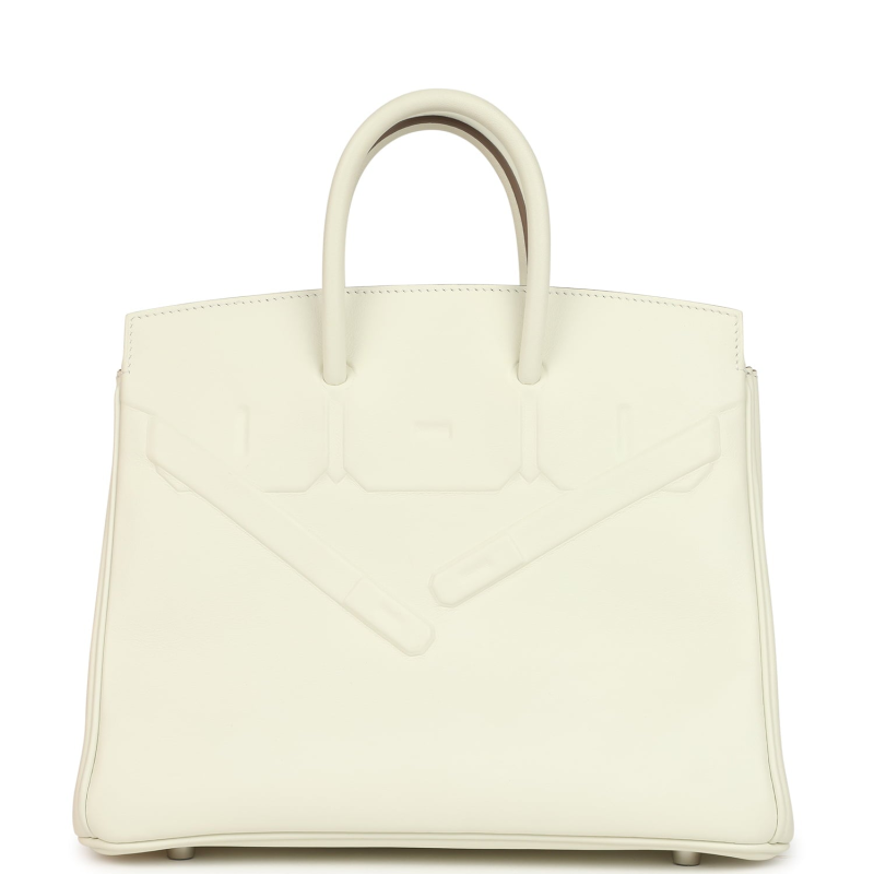 HERMèS BIRKIN SHADOW 25 MUSHROOM SWIFT PALLADIUM HARDWARE