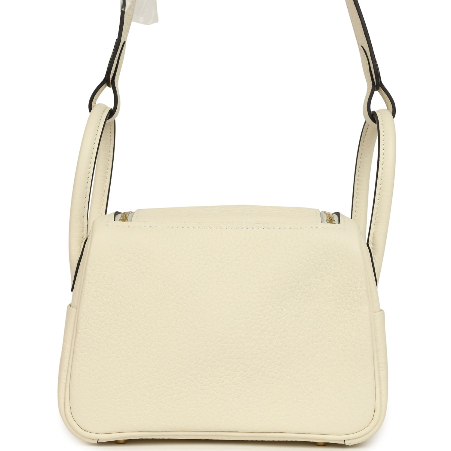 HERMèS MINI LINDY II CREAM CLEMENCE GOLD HARDWARE