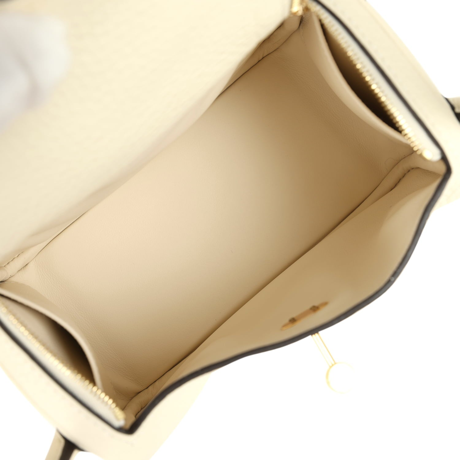HERMèS MINI LINDY II CREAM CLEMENCE GOLD HARDWARE