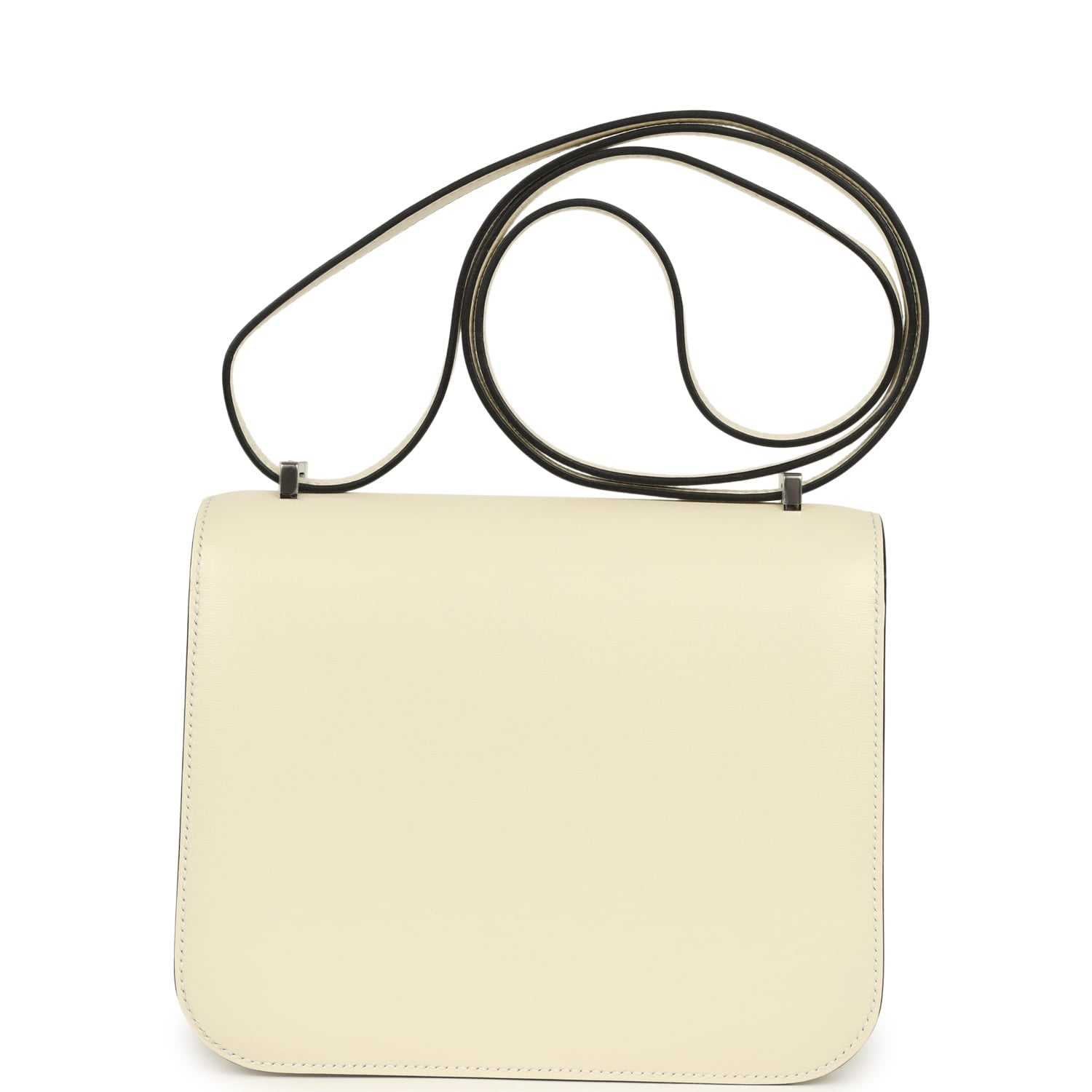 HERMèS CONSTANCE 18 CLOUTé CREAM BOX PALLADIUM HARDWARE