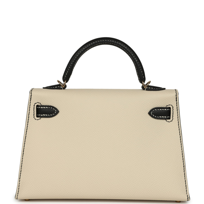 HERMèS SPECIAL ORDER (HSS) KELLY SELLIER 20 CRAIE, BLACK EPSOM PERMABRASS HARDWARE