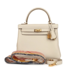 HERMèS KELLY RETOURNE 25 CRAIE TOGO GOLD HARDWARE