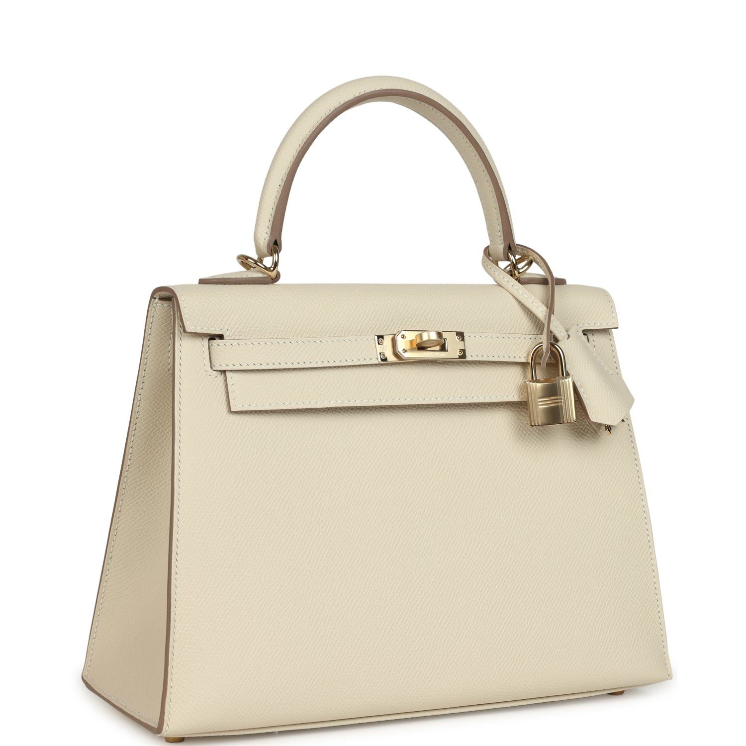 HERMèS KELLY SELLIER 25 CRAIE EPSOM PERMABRASS HARDWARE