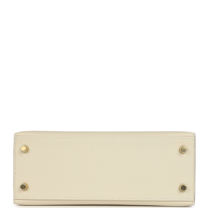 HERMèS KELLY SELLIER 25 CRAIE EPSOM PERMABRASS HARDWARE